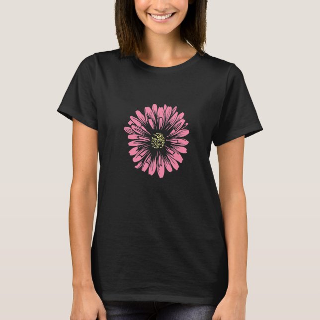 Retro Daisy Färgglad Bra För Grundskolan T Shirt (Framsida)