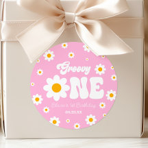 Retro Daisy Flower Groovy One 1:a födelsedagsfest