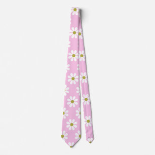 Retro Daisy Flower Mönster i Rosa Slips