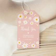 Retro Daisy Flowers  Rosa Baby Shower