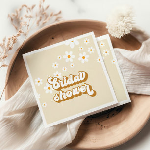 Retro Daisy Groovy bröllopsdusch Pappersservett