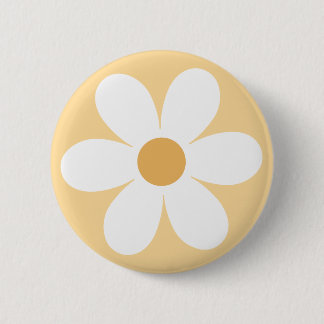 Retro daisy gult boho knapp