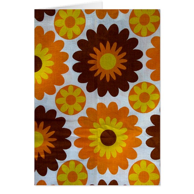 Retro daisy hälsningskort (Framsidan)