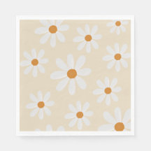 Retro Daisy Party Napkin