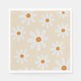 Retro Daisy Party Napkin Pappersservett