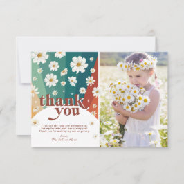 Retro Daisy Rainbow Birthday Tack Kort