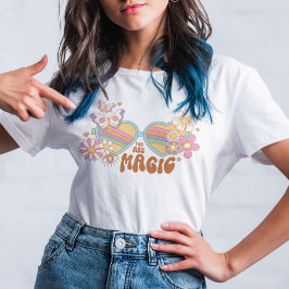 Retro-Daisy, Regnbåge och Butterflies-citat T-Shir T Shirt