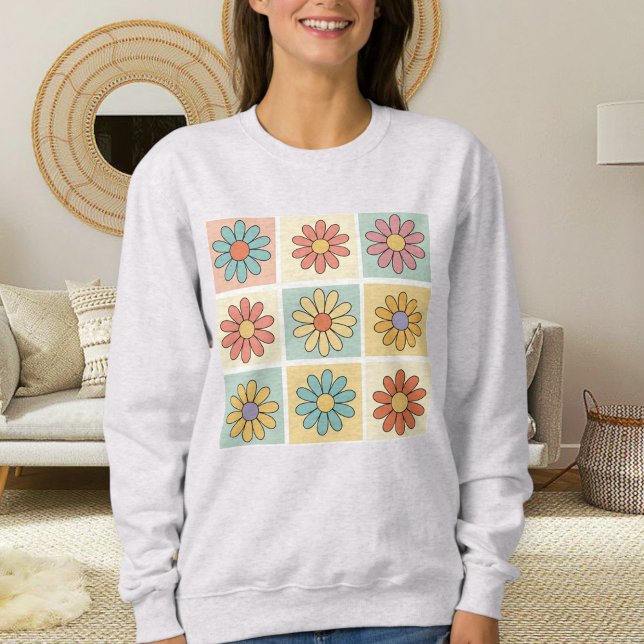 Retro Daisy Sweatshirt – Cute Floral Shirts T Shirt (Skapare uppladdad)