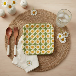 Retro Daisy Vår blommigt
