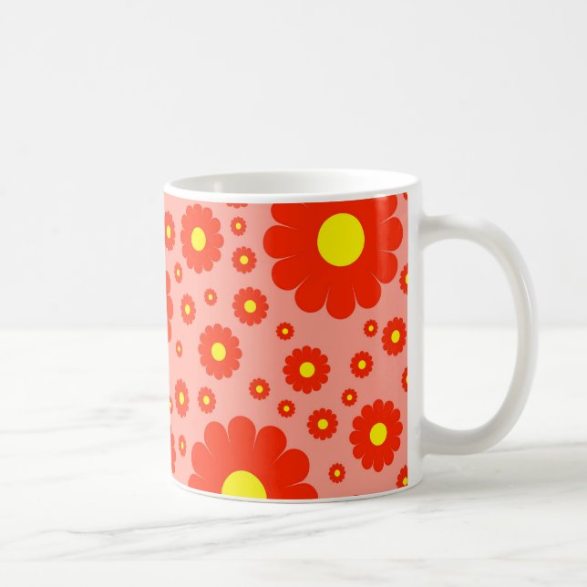 Retro daisykaffemugg kaffemugg (Höger)