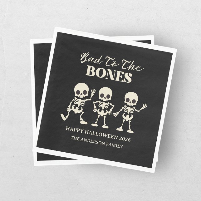  Retro Dålig In i Benet Spöklik Halloween Pappersservett (Skapare uppladdad)