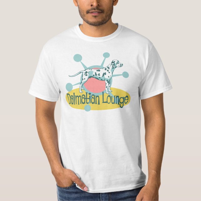 Retro Dalmatian vardagsrum Tee Shirt (Framsida)