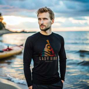 Retro Dam Bird Kayaking T Shirt