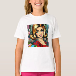 Retro dam med shoppingpåsar mitten av seklet t shirt