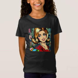 Retro dam med shoppingpåsar mitten av seklet t shirt
