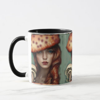retro dam trippig svamp kärlek kaffe te kop mugg