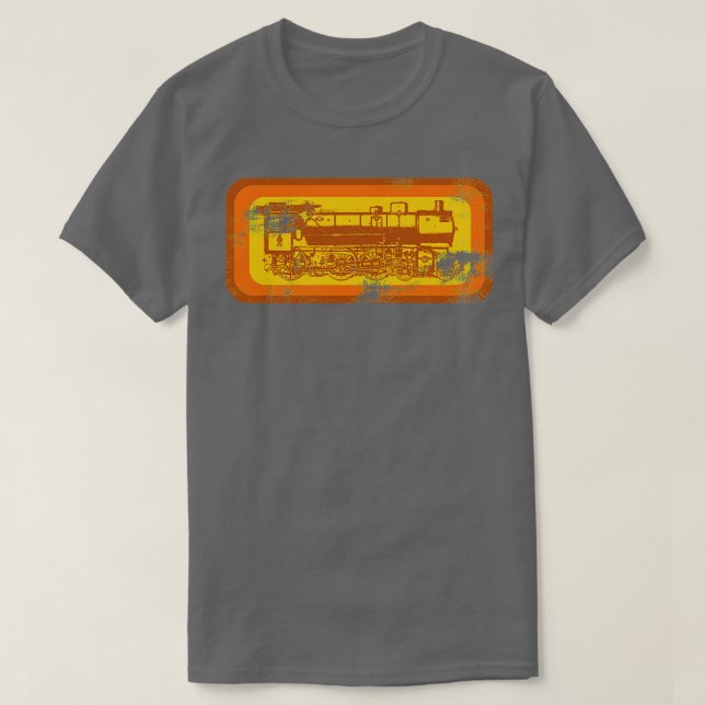 Retro DAMPFLOKOMOTIVE T Shirt (Design framsida)