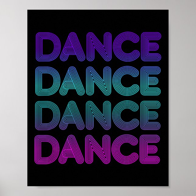 Retro Dance for dancers I Kärlek Dancing Tonåringa Poster (Framsidan)