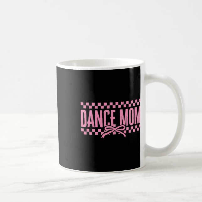 Retro Dance Mamma Coquette Bow Checkad Dance Mamma Kaffemugg (Höger)