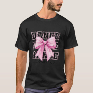 Retro Dance Mamma Coquette Bow Checkad Dance Mamma T Shirt