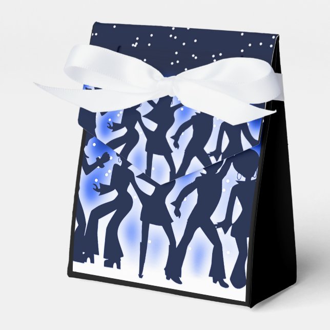 Retro Dance Party Blue Tält Presentaskar (Framsidan Sidan)