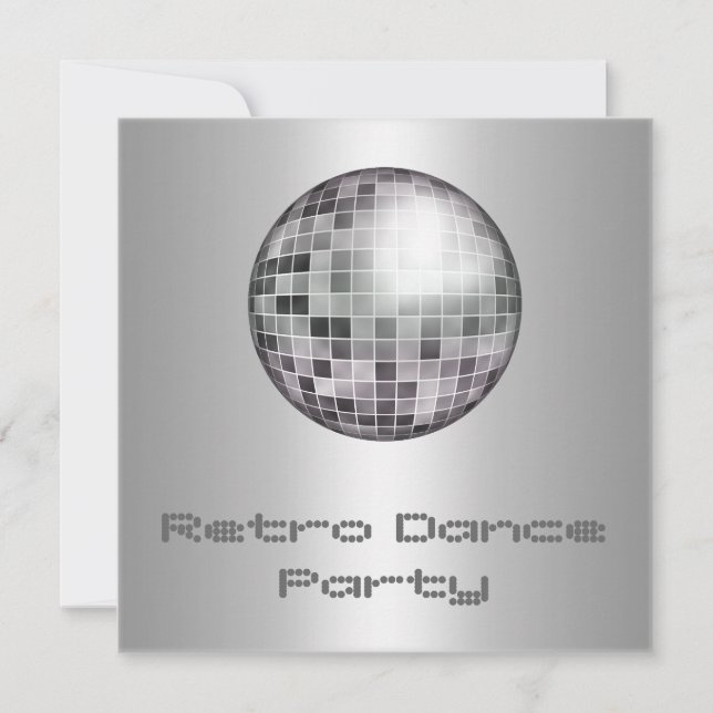 Retro Dance Party-inbjudan Inbjudningar (Framsida)