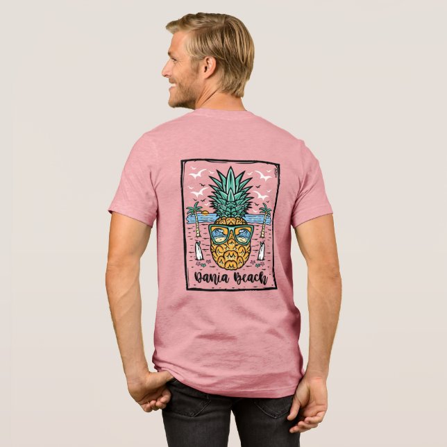 Retro Dania Beach Florida T Shirt (Baksida full)