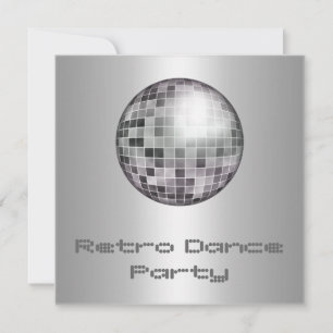 Retro danparty inbjudan