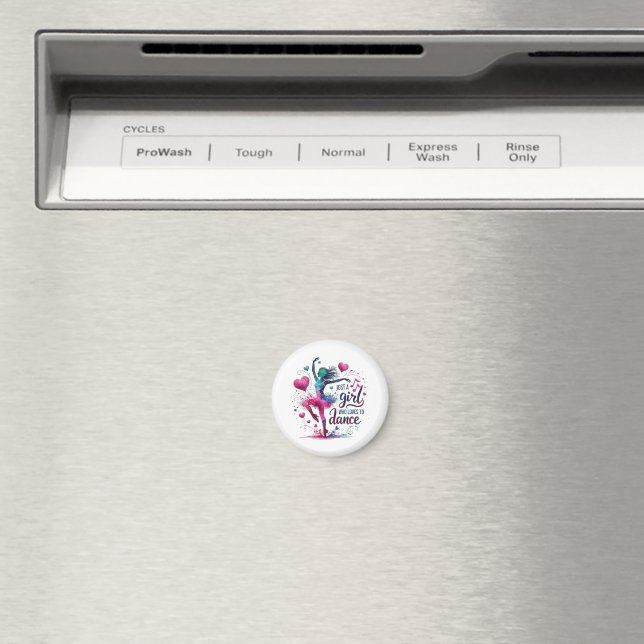 Retro dans bara en tjej som älskar att dansa magnet (In Situ (Dishwasher))