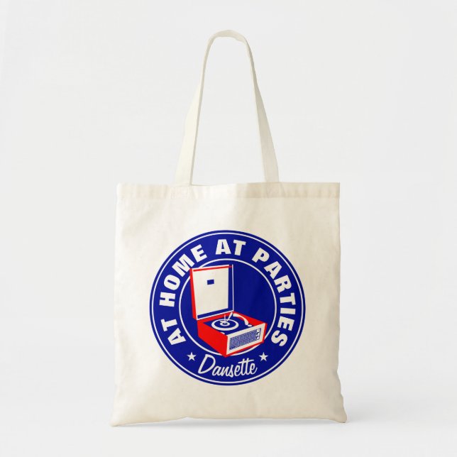 Retro Dansette Bermuda-postspelare Tote Bag Tygkasse (Framsidan)