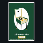 Retro Dansette grönt Spela in spela in artikel pos Poster<br><div class="desc">Retro Dansette Brunswick grönt Record Player Pop Art poster</div>