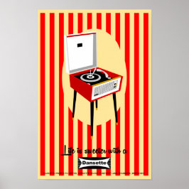 Retro Dansette-postspelarens popup-poster Poster
