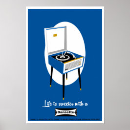 Retro Dansette-postspelarens popup-poster Poster