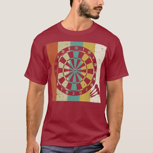 Retro DARTBOARD T Shirt (Framsida)