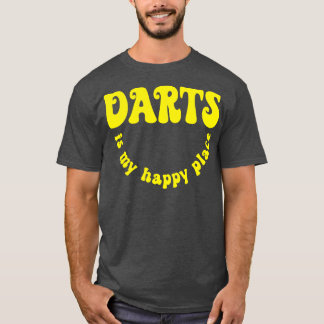 Retro Darts är min Darts Player Lycklig Ställe T Shirt