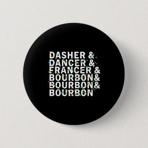 Retro Dasher Dancer Prancer Bourbon Jul Roligheter Knapp