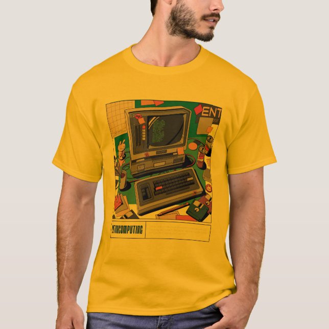 Retro-dator T Shirt (Framsida)