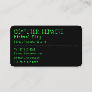 Retro-datorn skärm stil visitkort