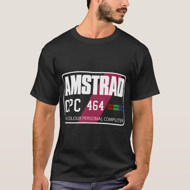 Retro datorspel Amstrad CPC 464 Persondator T Shirt (Framsida)