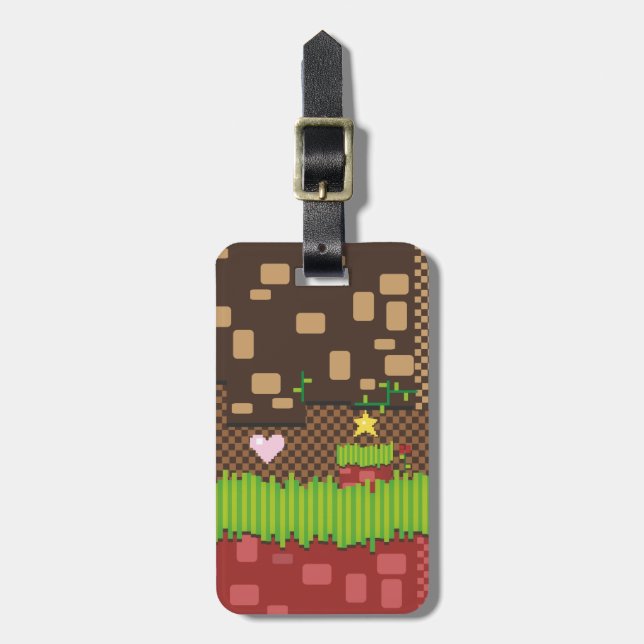 Retro datorspel bagagebricka (Vertikal Framsida)