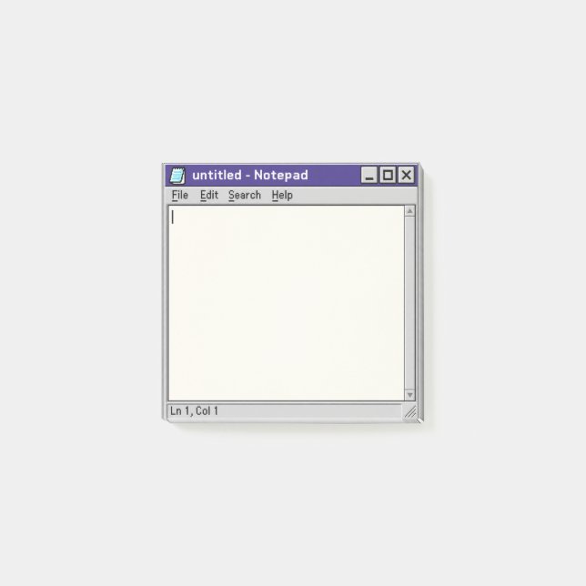 Retro datortextredigerarfönster post-it block (Framsida)