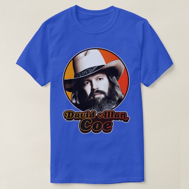 Retro David Allan Coe Tribute T Shirt (Design framsida)