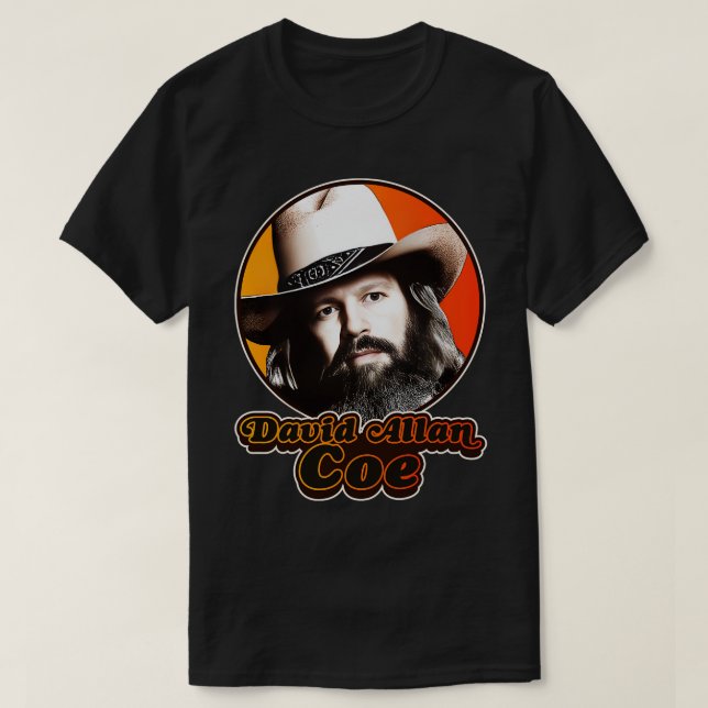 Retro David Allan Coe Tribute T Shirt (Design framsida)