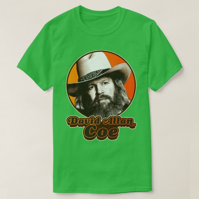 Retro David Allan Coe Tribute T Shirt (Design framsida)