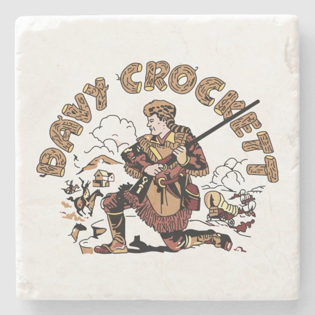 Retro Davy Crockett Stenunderlägg (Framsidan)