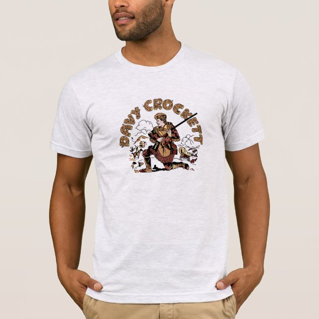 Retro Davy Crockett Tee Shirt (Framsida)