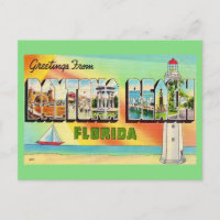 Retro Daytona Beach vykort