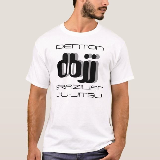 retro DBJJ--vit T-shirt (Framsida)