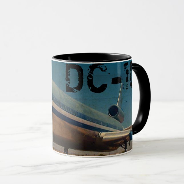 Retro DC10 Airliner Coffee Mugg (Framsida höger)