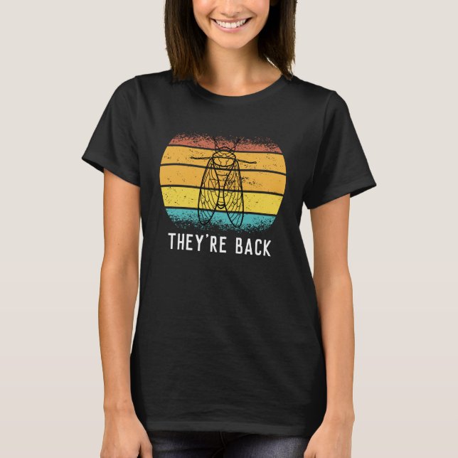 Retro De är bak Cicadas T-Shirt (Framsida)